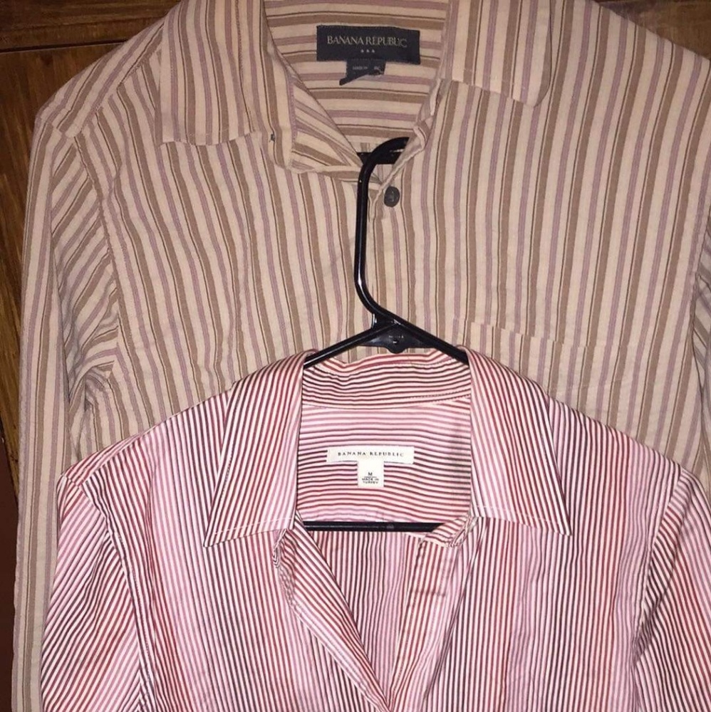 2 Banana Republic womans button down Shirts